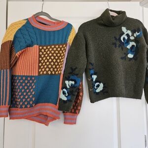 Cider Multicolor Patchwork and St Johns Bay Floral Sweater
